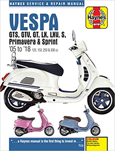 Vespa GTS, GTV, GT, LX, LXV, S, Primavera & Sprint (05 - 18)