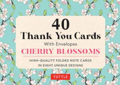 Cherry Blossoms 40 Thank You Cards with Envelopes