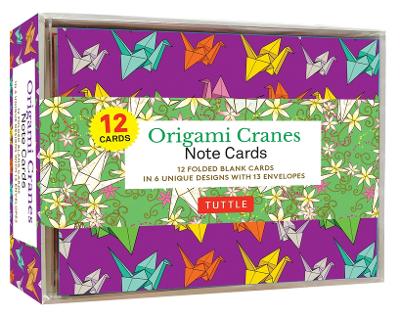 Origami Cranes Note Cards 12 Cards